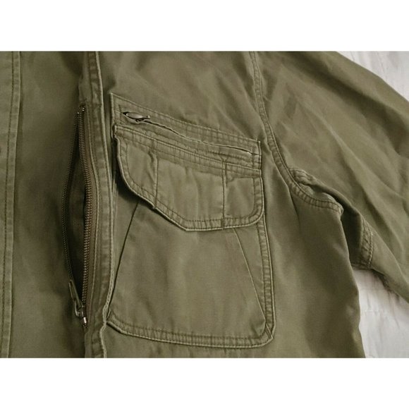 Gander Mountain Utility Fishing Shirt Mens sz L Vented Heavy Cotton Zip Pockets - Picture 8 of 10